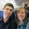 us on a flight to AZ for a wedding last September