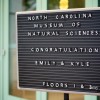 sign for wedding reception at NCMNS