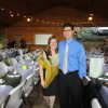 at the wedding reception