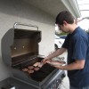 Kyle grilling on Christmas Day - don't you love CA weather!